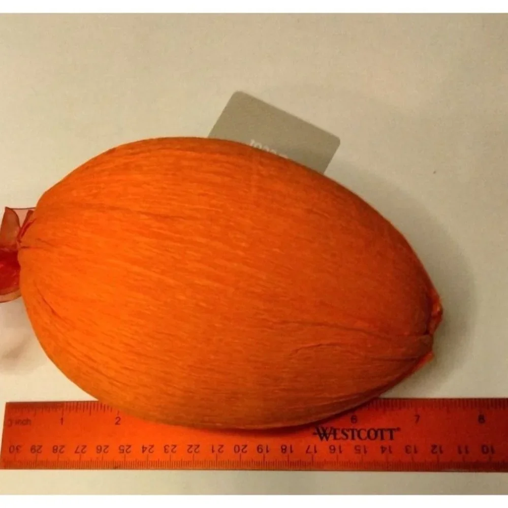 Crepe Paper Easter Egg Ornaments Large Orange Yellow Hanging Party Decoration
